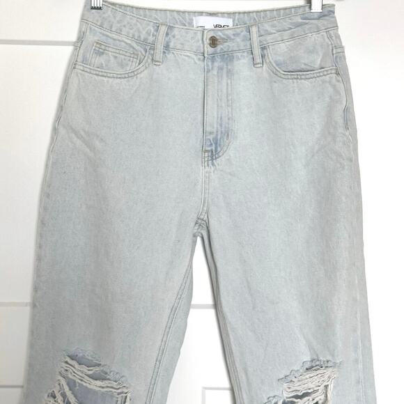 Vervet 90’s Vintage Flare Light Wash Distressed Jeans Womens Size 28 - Picture 5 of 10